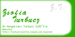 zsofia turbucz business card